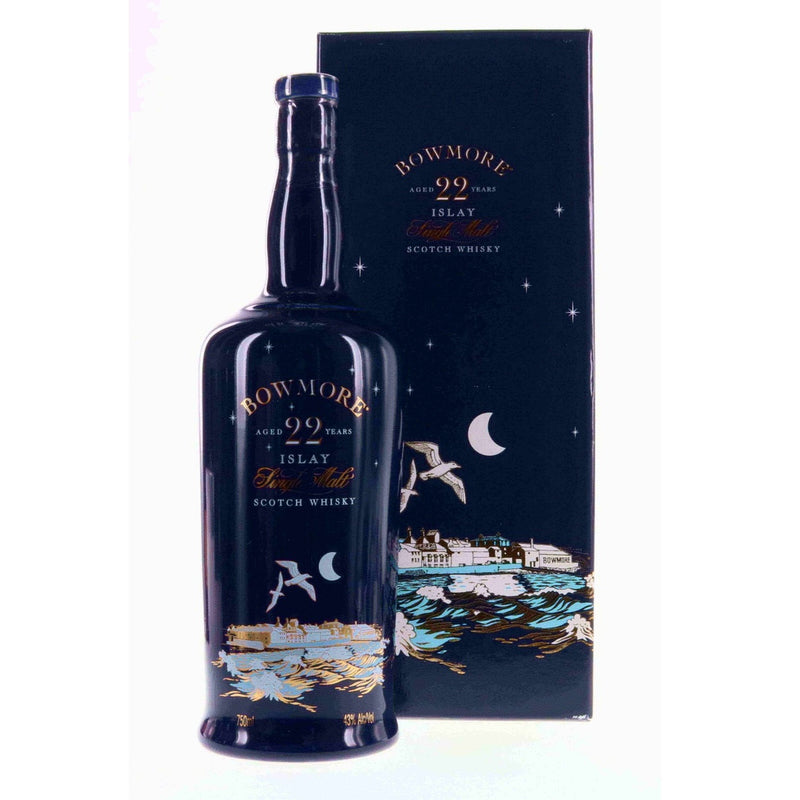 Bowmore 22 Year Old Ceramic The Gulls / Moonlight 750ml - Flask Fine Wine & Whisky