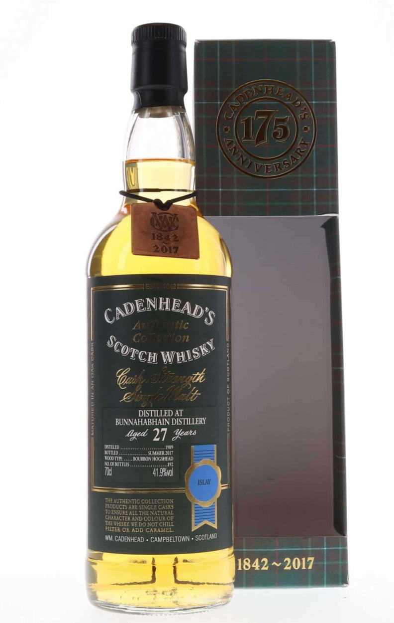 Bunnahabhain 1989 27 Year Old Cadenhead's Cask Strength - Flask Fine Wine & Whisky