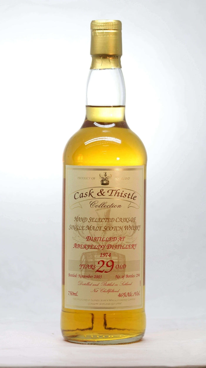 Cask and Thistle Collection Aberfeldy 1974 29 year Single Malt - Flask Fine Wine & Whisky