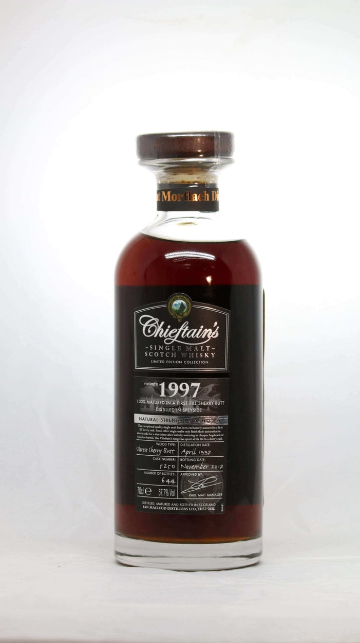 Chieftains Mortlach Limited Edition 1997 Oloroso Sherry Butt for Taiwan Cask 5250 - Flask Fine Wine & Whisky