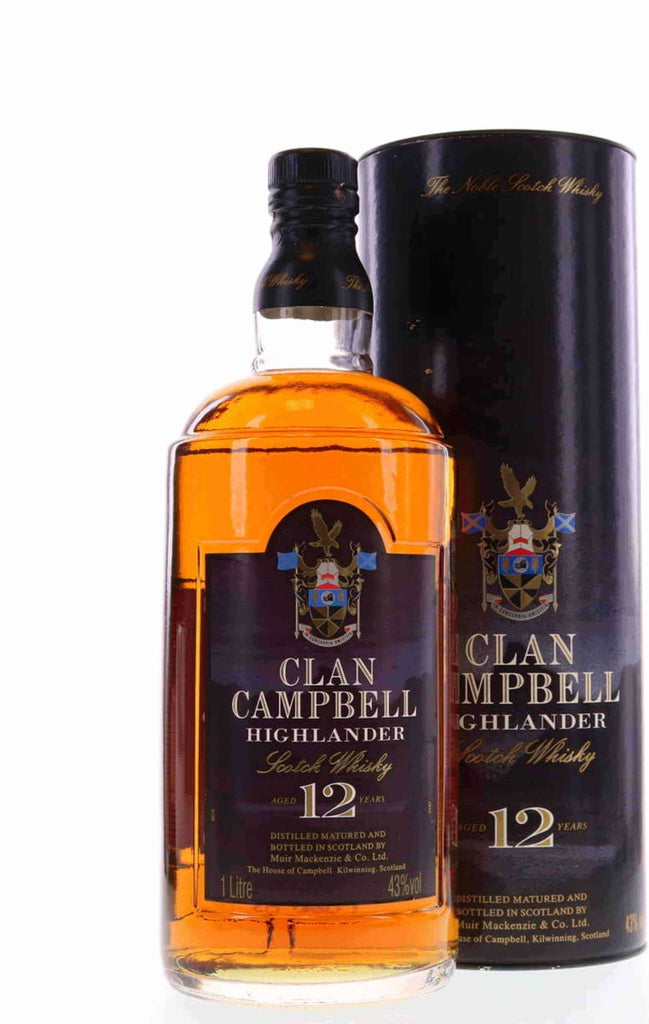 Clan Campbell 12 Year Old Scotch Whisky 1 Liter - Flask Fine Wine & Whisky