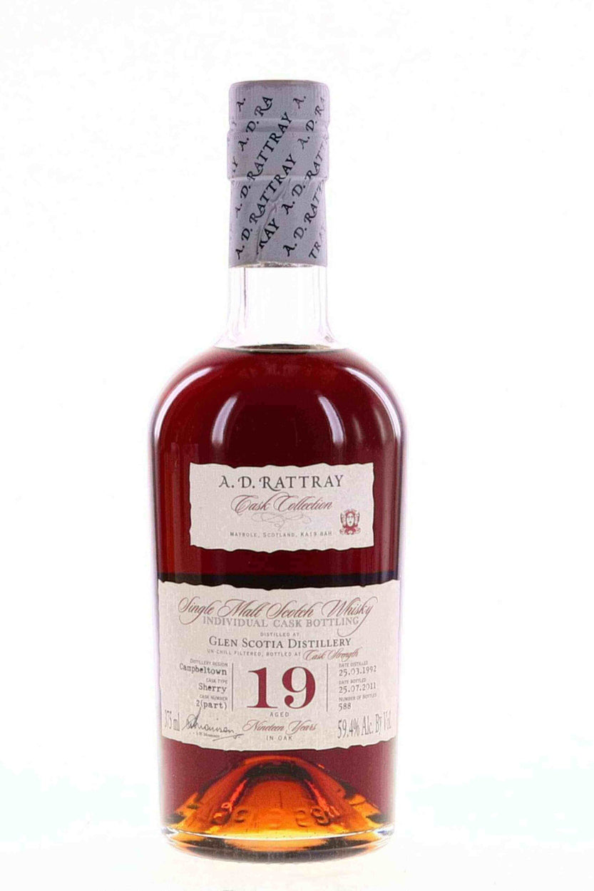 Glen Scotia 1992 A.D. Rattray 19 Year Old Sherry Butt #2 59.6% 375ml - Flask Fine Wine & Whisky