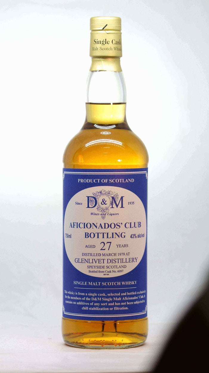 Glenlivet 1979 Aged 27 years Cask No. 6097 Aficionados Club - Flask Fine Wine & Whisky