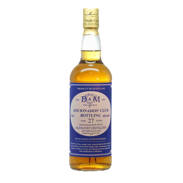 Glenlivet 1979 Aged 27 years Cask No. 6097 Aficionados Club - Flask Fine Wine & Whisky