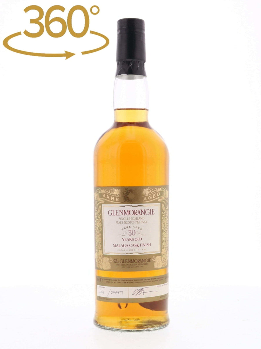 Glenmorangie 30 Year Old Malaga Wood Finish Single Malt Scotch Whisky, Distilled 1975 - Flask Fine Wine & Whisky