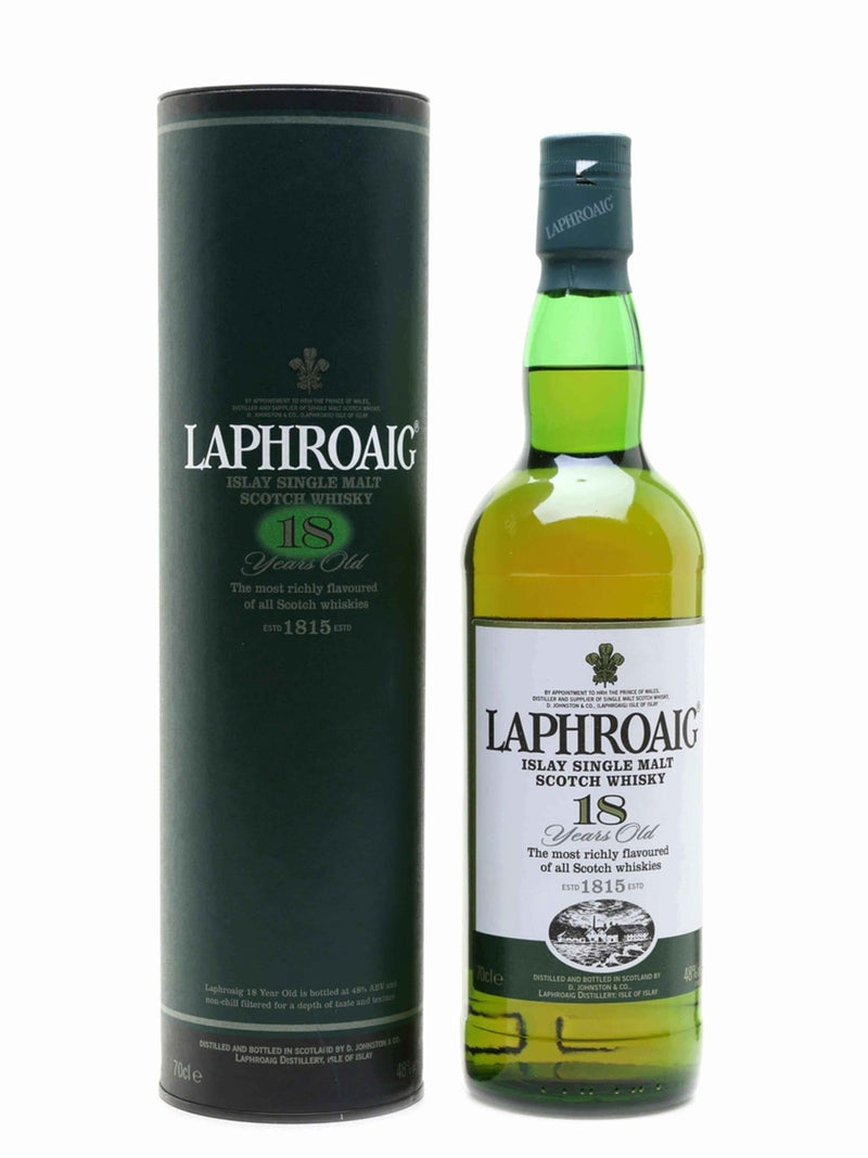 Laphroaig 18 Green Tube 750ml - Flask Fine Wine & Whisky