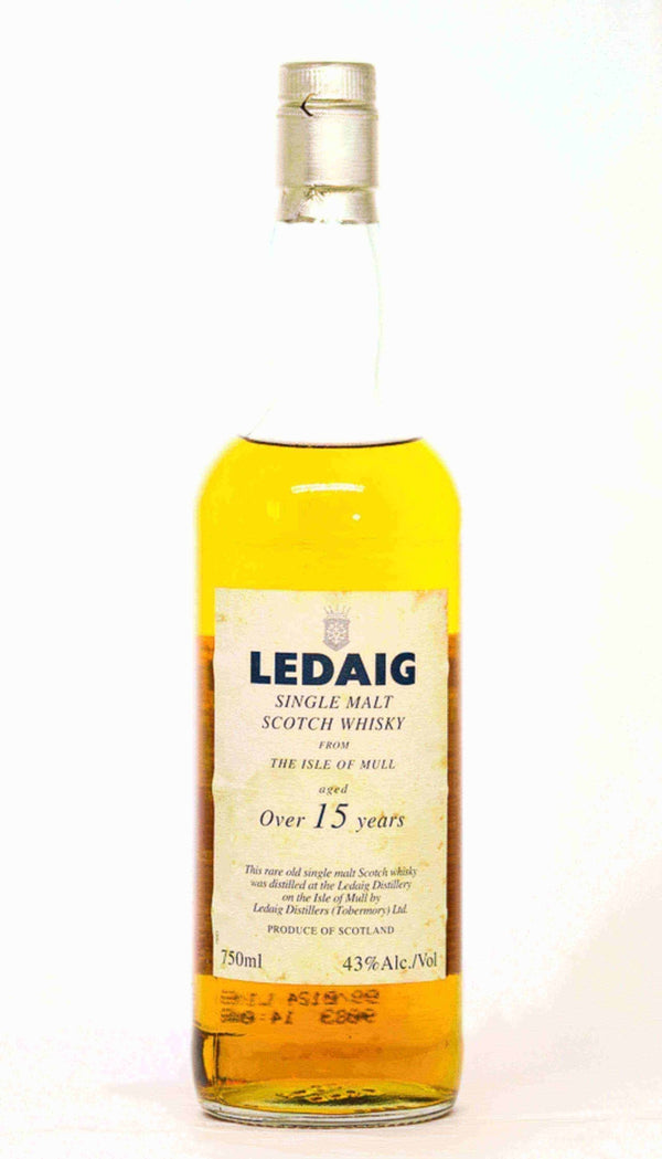 Ledaig Single Malt Aged Over 15 Years 43% Old Bottle - Flask Fine Wine & Whisky