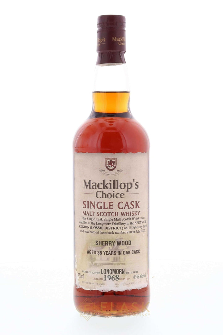 Longmorn 1968 35 Year Old Mackillop‚Äôs Choice Sherry Cask #910 - Flask Fine Wine & Whisky