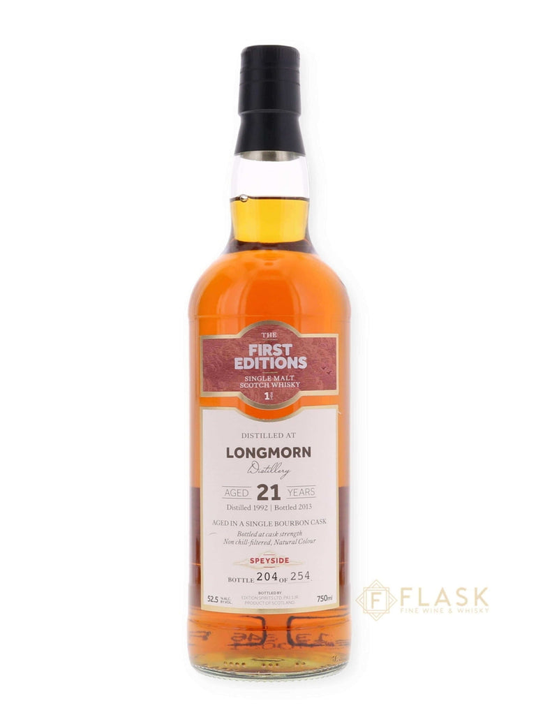 Longmorn 21 Year Old 1992 The First Editions Single Cask 52.5% - Flask Fine Wine & Whisky
