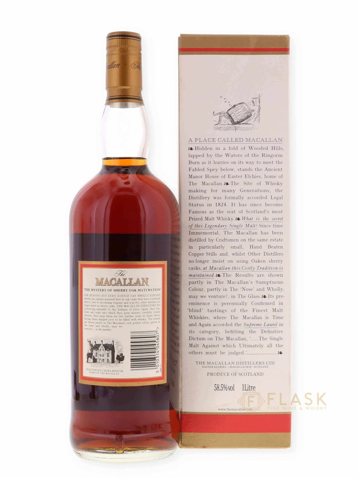 Macallan 10 Year Old Cask Strength, 58.5% early 2000s 1 Liter - Flask Fine Wine & Whisky