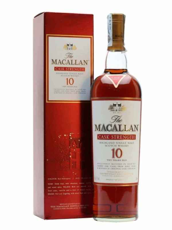 Macallan 10 Year Old Cask Strength Single Malt One Liter - Flask Fine Wine & Whisky