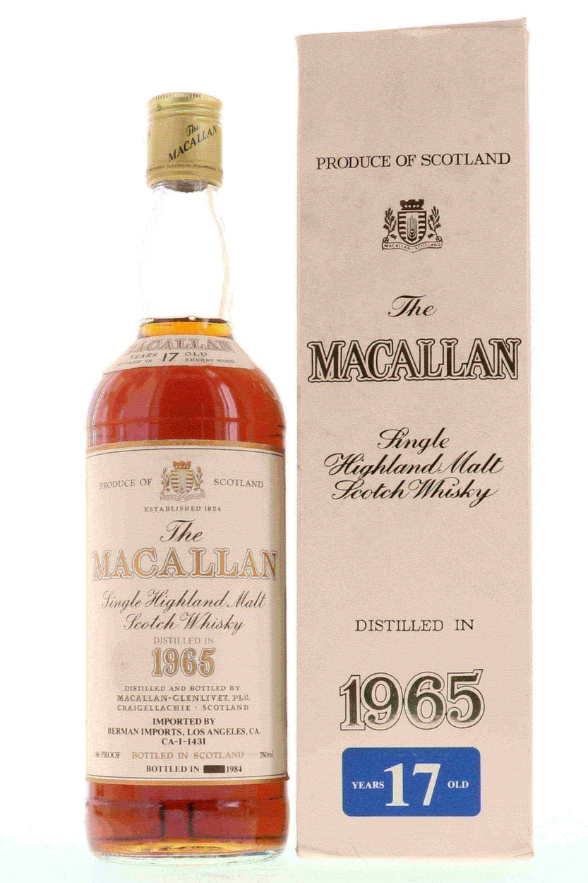 Macallan 1965 17 Year Old Sherry Matured Single Malt Scotch Whisky - Flask Fine Wine & Whisky