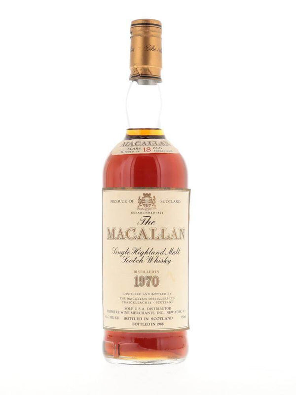 Macallan 18 Year Old 1970 - Flask Fine Wine & Whisky