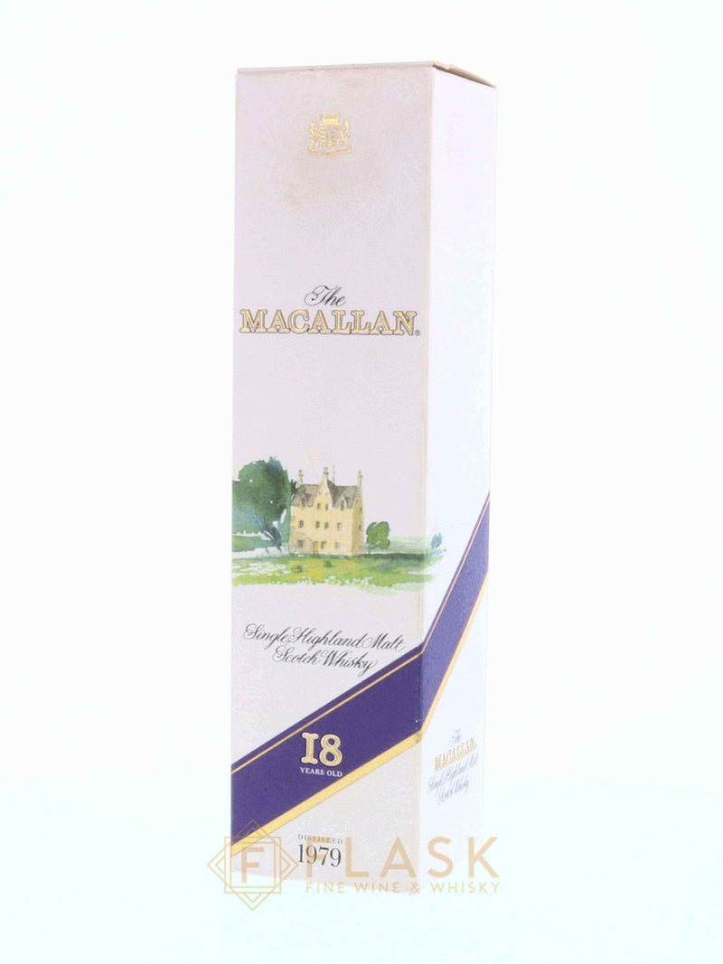 Macallan 18 Year Old 1979 Original Box High Fill 750ml - Flask Fine Wine & Whisky