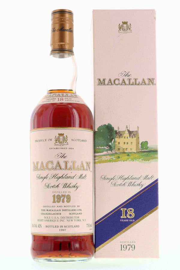 Macallan 18 Year Old 1979 Original Box 750ml - Flask Fine Wine & Whisky