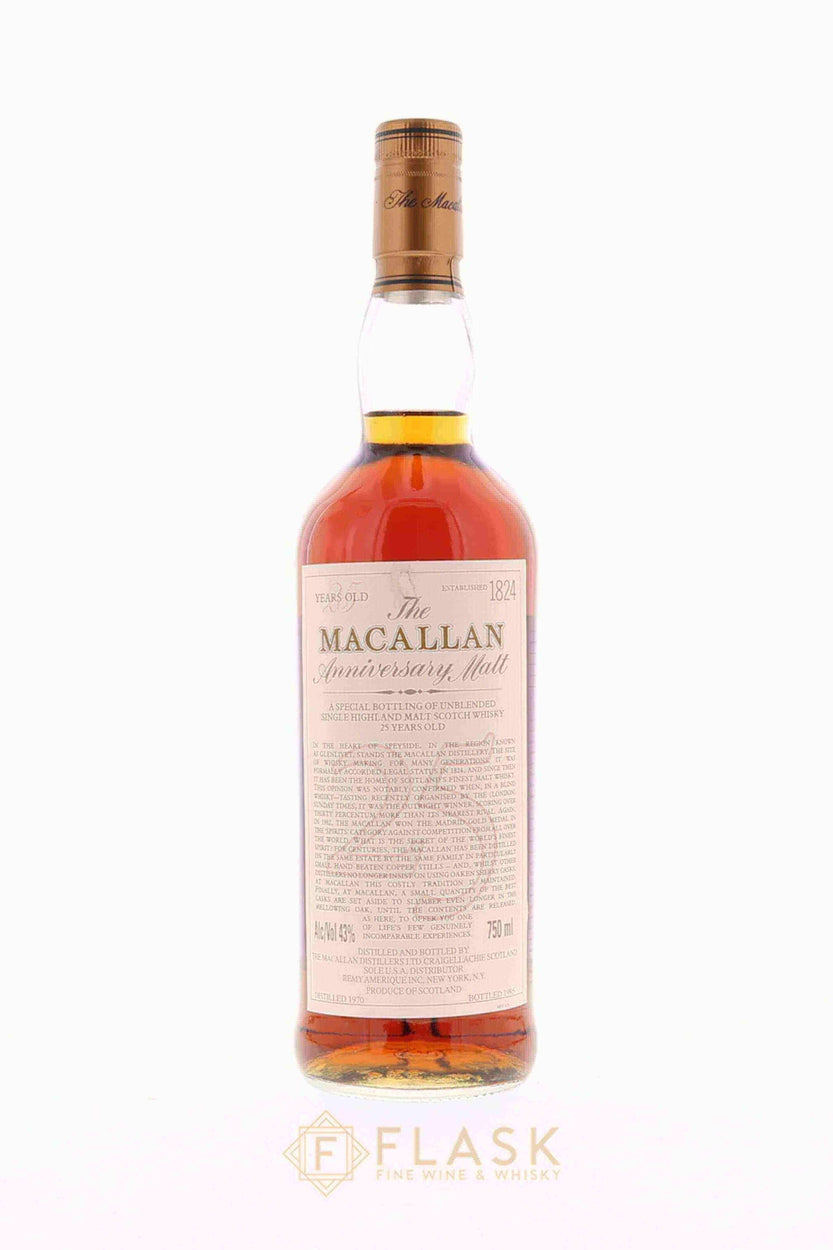 Macallan Anniversary Malt 25 Year Old 1970 - Flask Fine Wine & Whisky