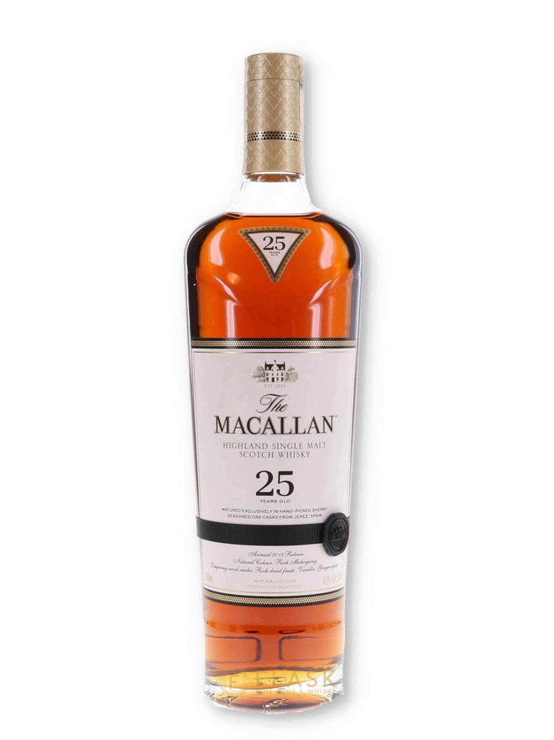 Macallan 25 Year Old Sherry Oak 2018 Release - Flask Fine Wine & Whisky