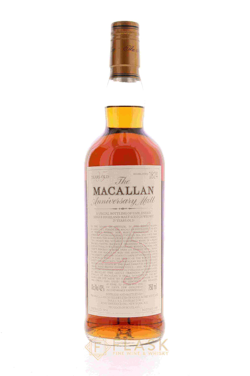 Macallan Anniversary Malt 25 Year Old 1974 750ml - Flask Fine Wine & Whisky