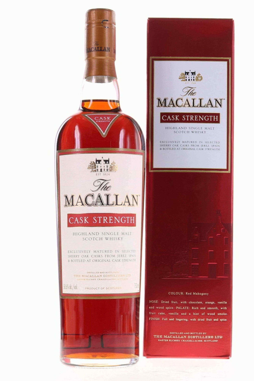 Macallan Cask Strength 58.6% Single Malt Scotch Whisky - Flask Fine Wine & Whisky