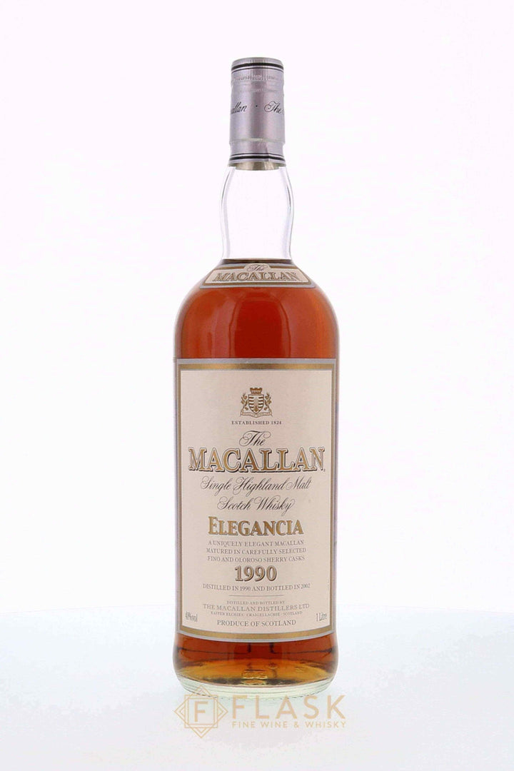 Macallan Elegancia 12 Year Old 1990 1 Liter - Flask Fine Wine & Whisky