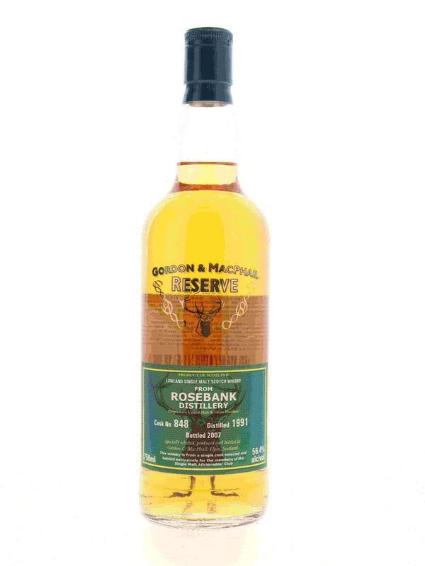 Rosebank 1991 Gordon and MacPhail Reserve Cask Strength #848 - Flask Fine Wine & Whisky
