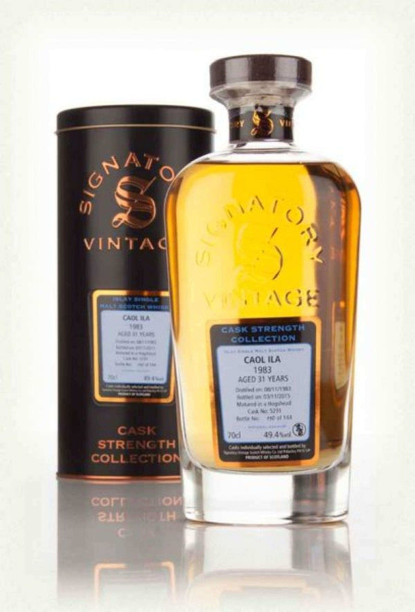 Signatory Vintage Caol Ila 1983 31 Years Islay Single Malt Scotch - Flask Fine Wine & Whisky