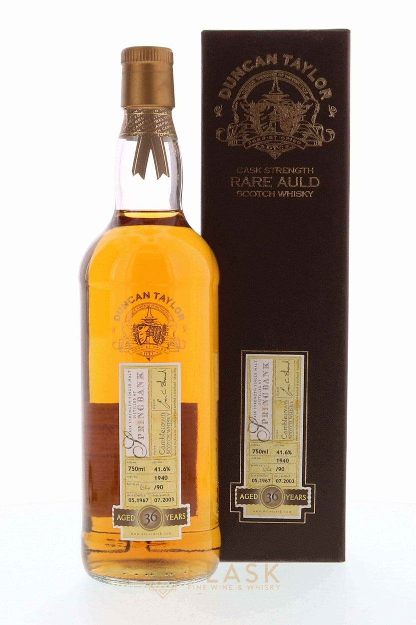 Springbank 1967 36 Year Old Duncan Taylor Rare Auld Single Cask No.1940 - Flask Fine Wine & Whisky