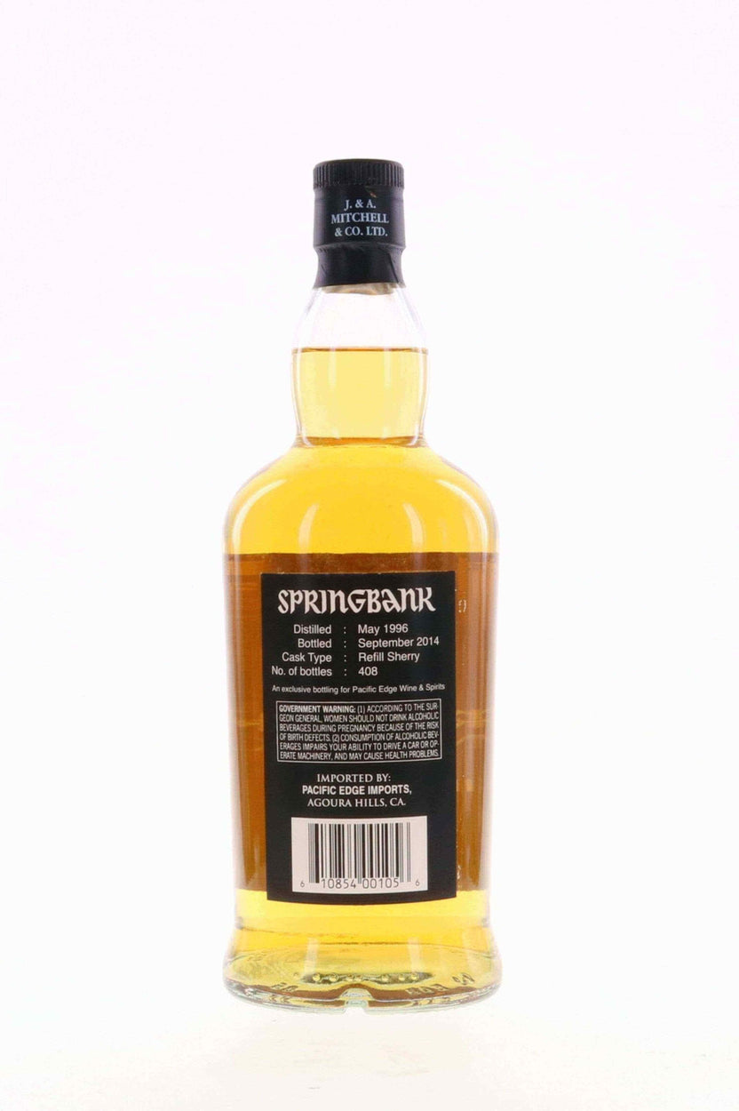 Springbank 1996 18 Year Old Refill Sherry Butt Cask Strength Single Malt Whisky 750ml - Flask Fine Wine & Whisky