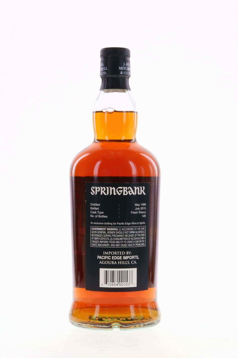 Springbank 1996 Single Cask 19 year Fresh Sherry Pacific Edge 750ml - Flask Fine Wine & Whisky