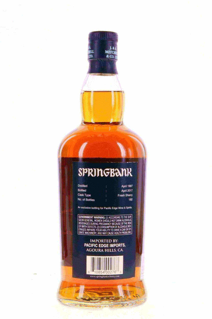 Springbank 20 Year Old 1997 Single Fresh Sherry Cask 2017 Pacific Edge  750ml - Flask Fine Wine & Whisky