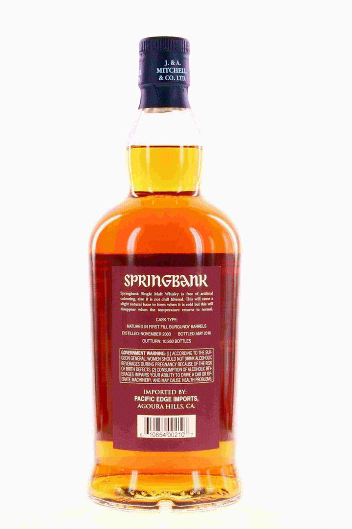 Springbank 2003 12 Year Old Burgundy Cask - Flask Fine Wine & Whisky