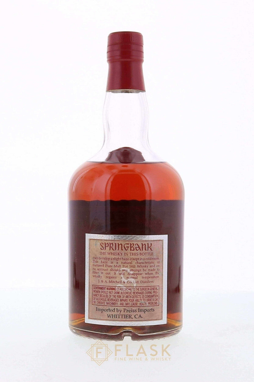 Springbank 25 Year Old 1990s Dumpy 750ml - Flask Fine Wine & Whisky