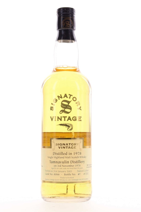 Tamnavulin Signatory Vintage 1978 24 Year Old Single Cask Strength No. 8066 - Flask Fine Wine & Whisky