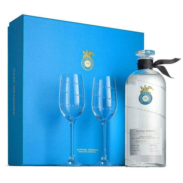 Casa Dragones Joven Tequila Gift Set with Riedel Glasses - Flask Fine Wine & Whisky