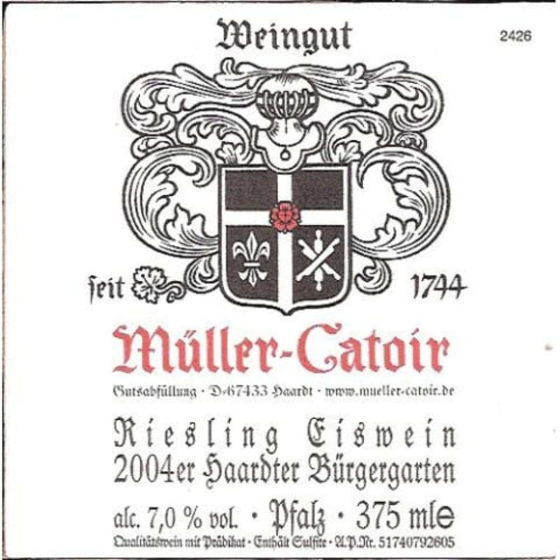 Muller-Catoir Haardter Burgergarten Riesling Auslese 2004 375ml Half Bottle - Flask Fine Wine & Whisky