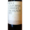Ridge Vineyards Monte Bello Cabernet Sauvignon 1971 - Flask Fine Wine & Whisky
