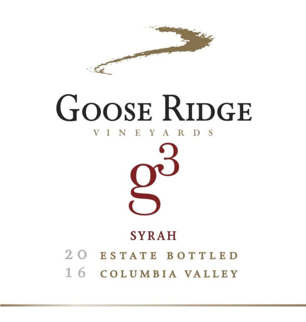 Goose Ridge g3 Syrah 2016 - Flask Fine Wine & Whisky