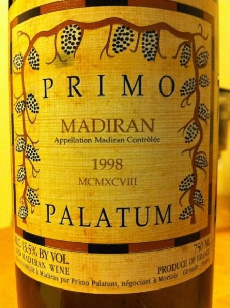 Primo Palatum Madiran Tannat 1998 - Flask Fine Wine & Whisky
