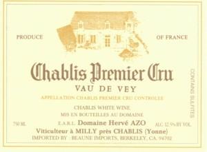 Domaine Herve Azo Chablis 1er Cru Vau de Vey 2019 - Flask Fine Wine & Whisky