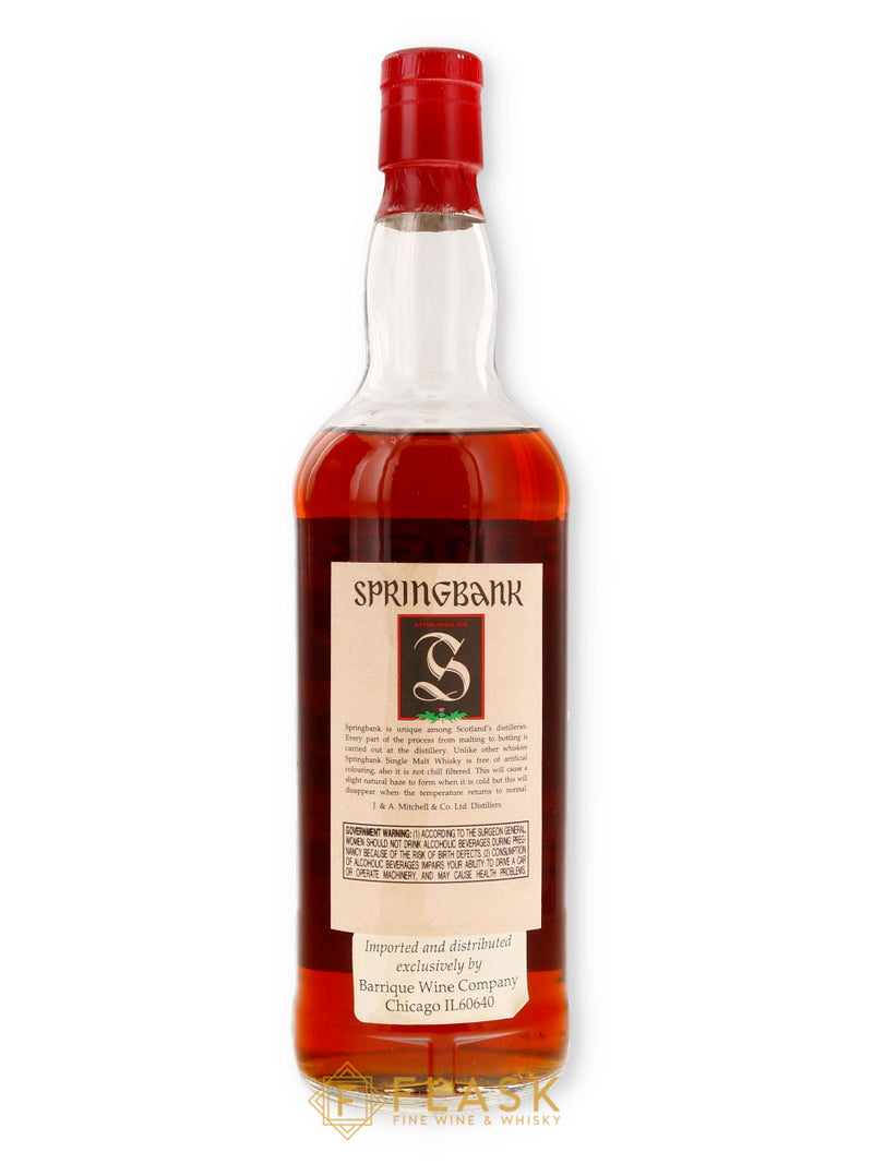 Springbank 12 Year Old 100 Proof Double Dark Green Thistle 1990s 750ml [No Box] - Flask Fine Wine & Whisky