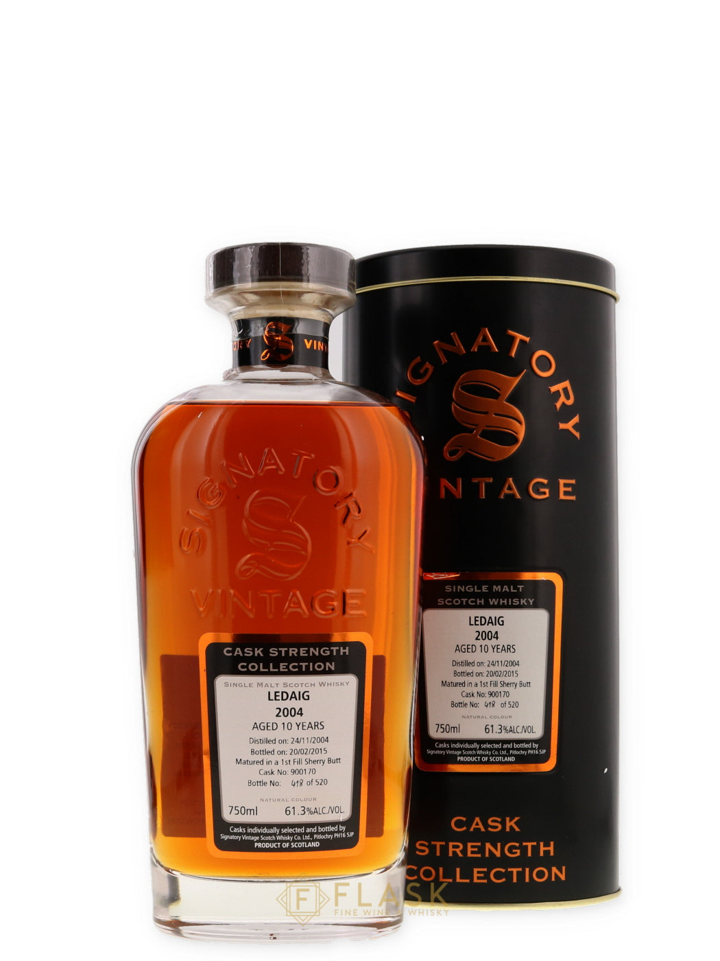 Ledaig 2004 Signatory Vintage 10 Year Old Cask Strength 1st Fill Sherry - Flask Fine Wine & Whisky