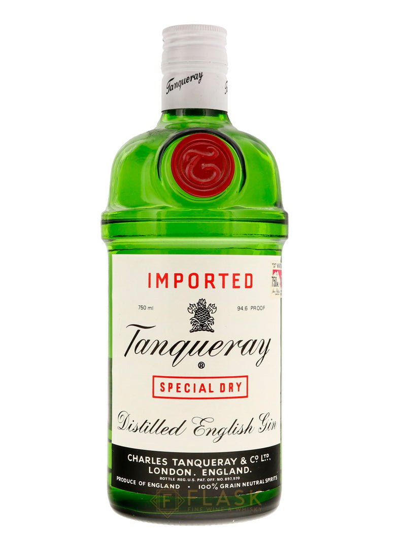 Tanqueray Special Dry Gin Vintage Bottled 1980s [Low Fill] - Flask Fine Wine & Whisky