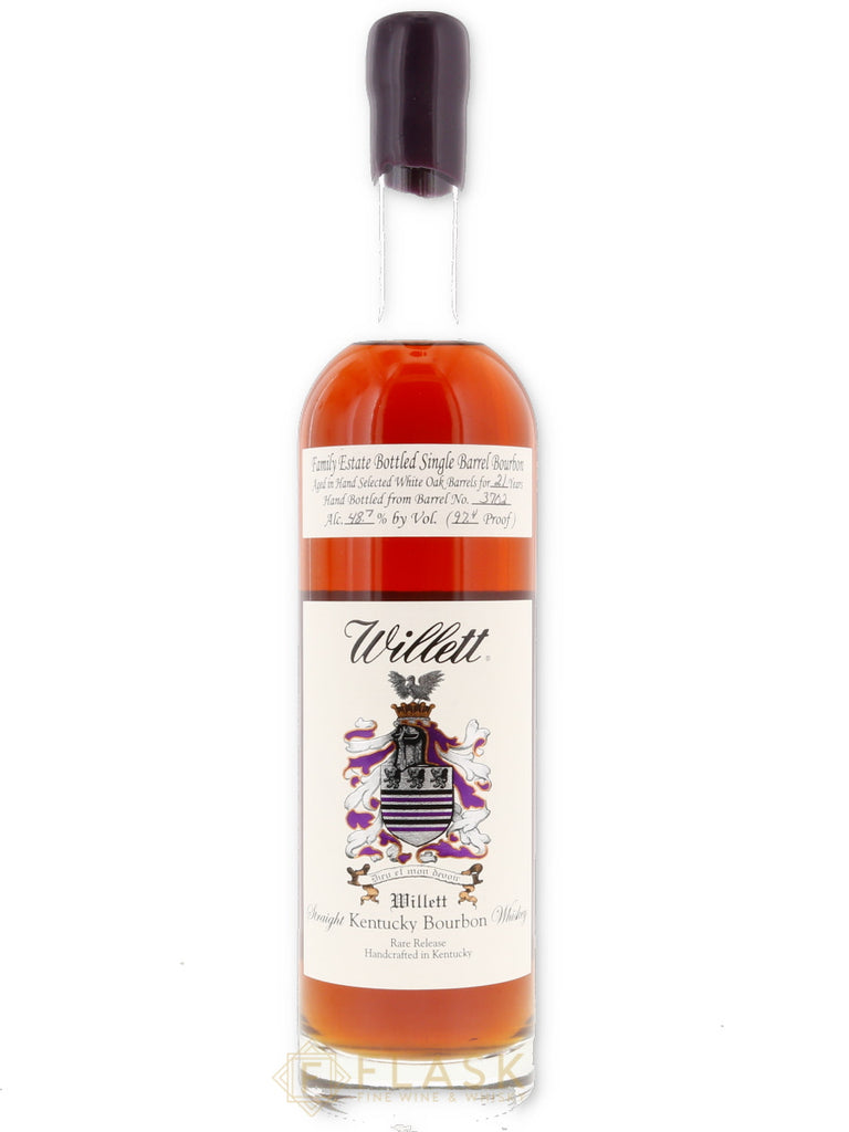 Willett Family Estate 21 Year Old Single Barrel Bourbon #3702 97.4 Proof / Purple Wax - Flask Fine Wine & Whisky