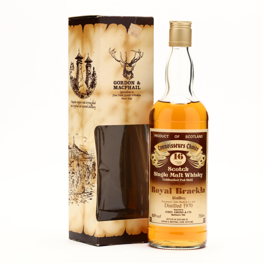 Royal Brackla 16 Year Old Gordon and Macphail Connoisseurs Choice 1970 - Flask Fine Wine & Whisky