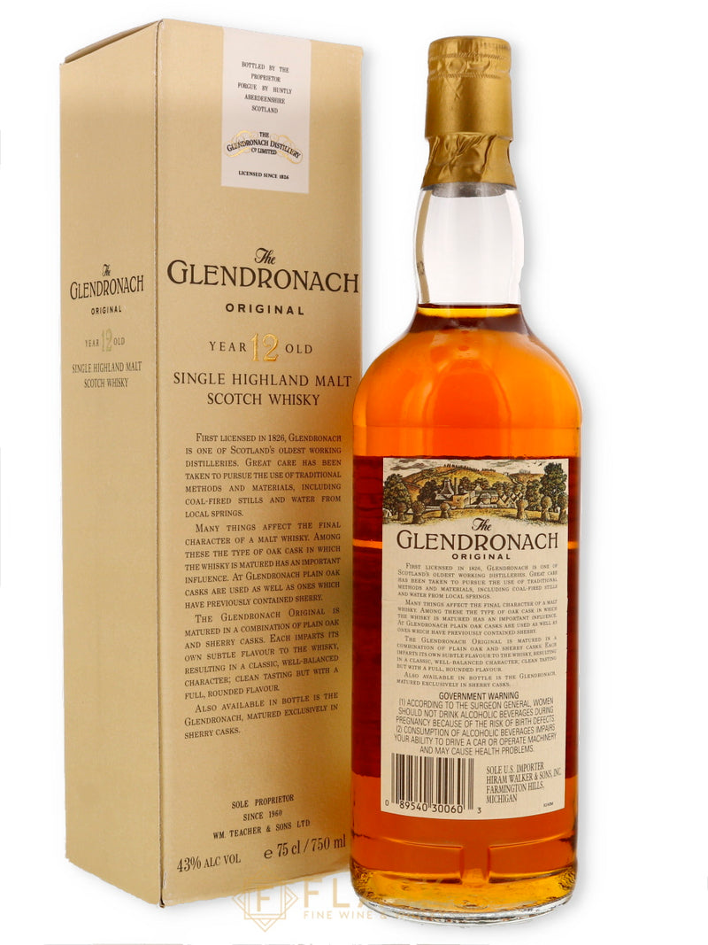 Glendronach 12 Hiram Walker 1980s/1990s - Flask Fine Wine & Whisky