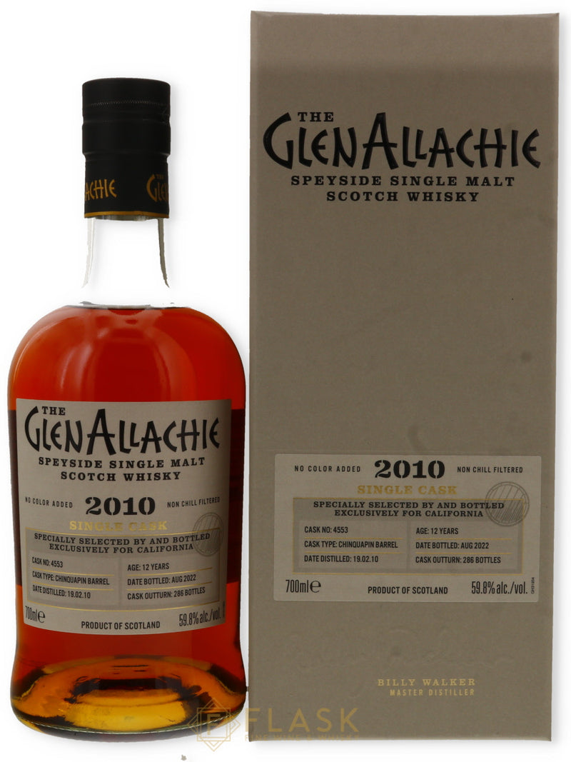 The GlenAllachie 2010 12 year Chinquapin Cask 4553 700ml 119.6 proof - Flask Fine Wine & Whisky