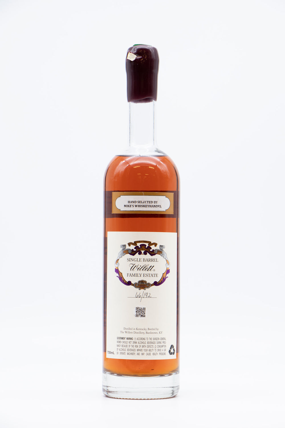 Willett Family Estate 7 Year Single Barrel Bourbon #1446 Mike's WhiskeyHandel / Maroon Wax - Flask Fine Wine & Whisky