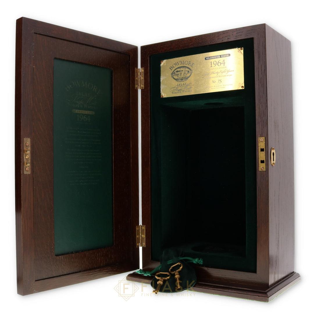 Bowmore 1964 Oloroso Cask 38 Year Old Single Malt 750ml [Original Wood Box} - Flask Fine Wine & Whisky