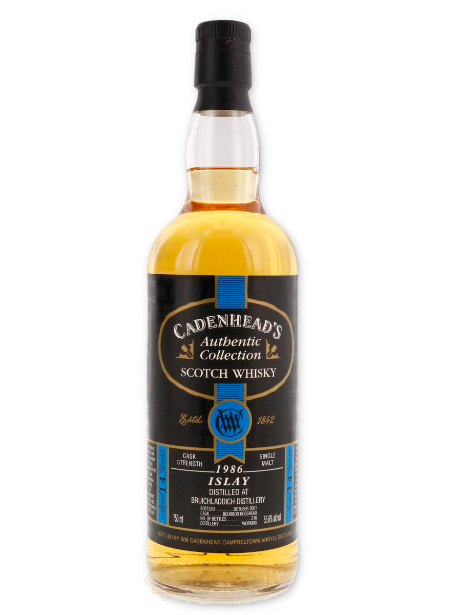 Bruichladdich 1986 Cadenheads 14 Year Old Cask Strength Single Malt 55.6% - Flask Fine Wine & Whisky