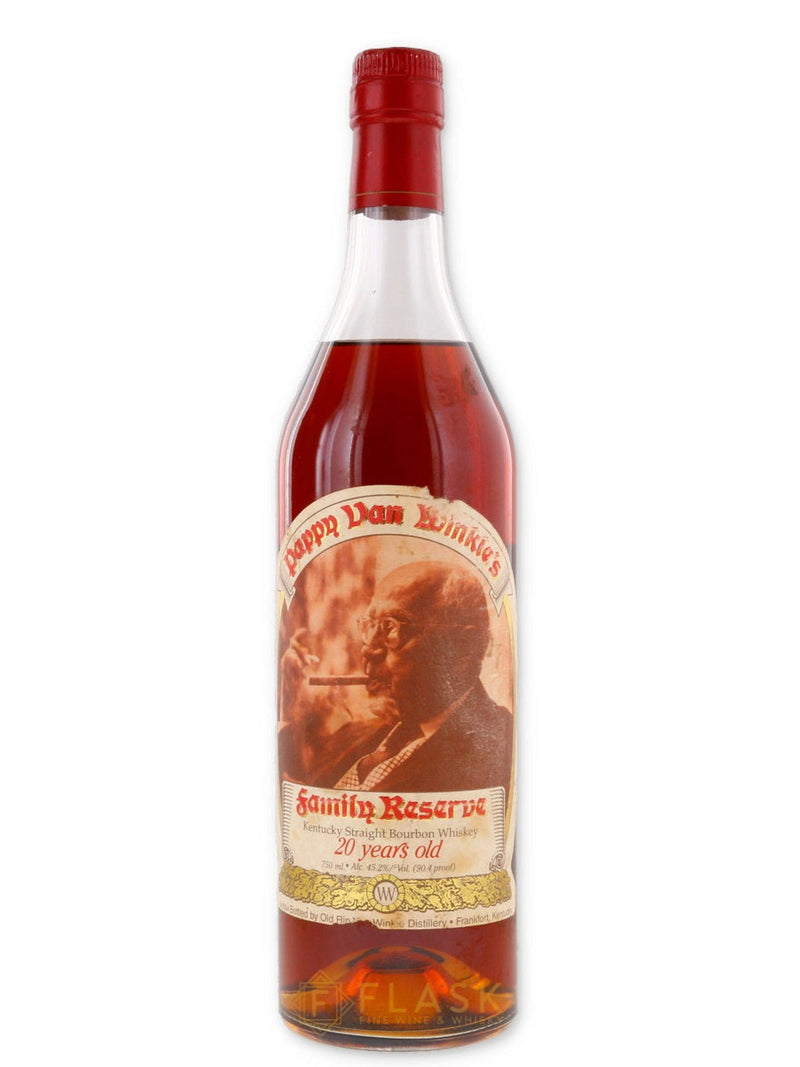 Pappy Van Winkle Family Reserve 20 Year Old Bourbon Pre-2006 / Raised Lettering [Scuffed Label] - Flask Fine Wine & Whisky